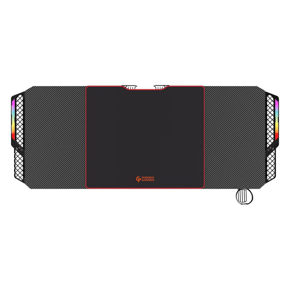 بورودو طاوله مكتب العاب RGB مقاوم للماء - أسود