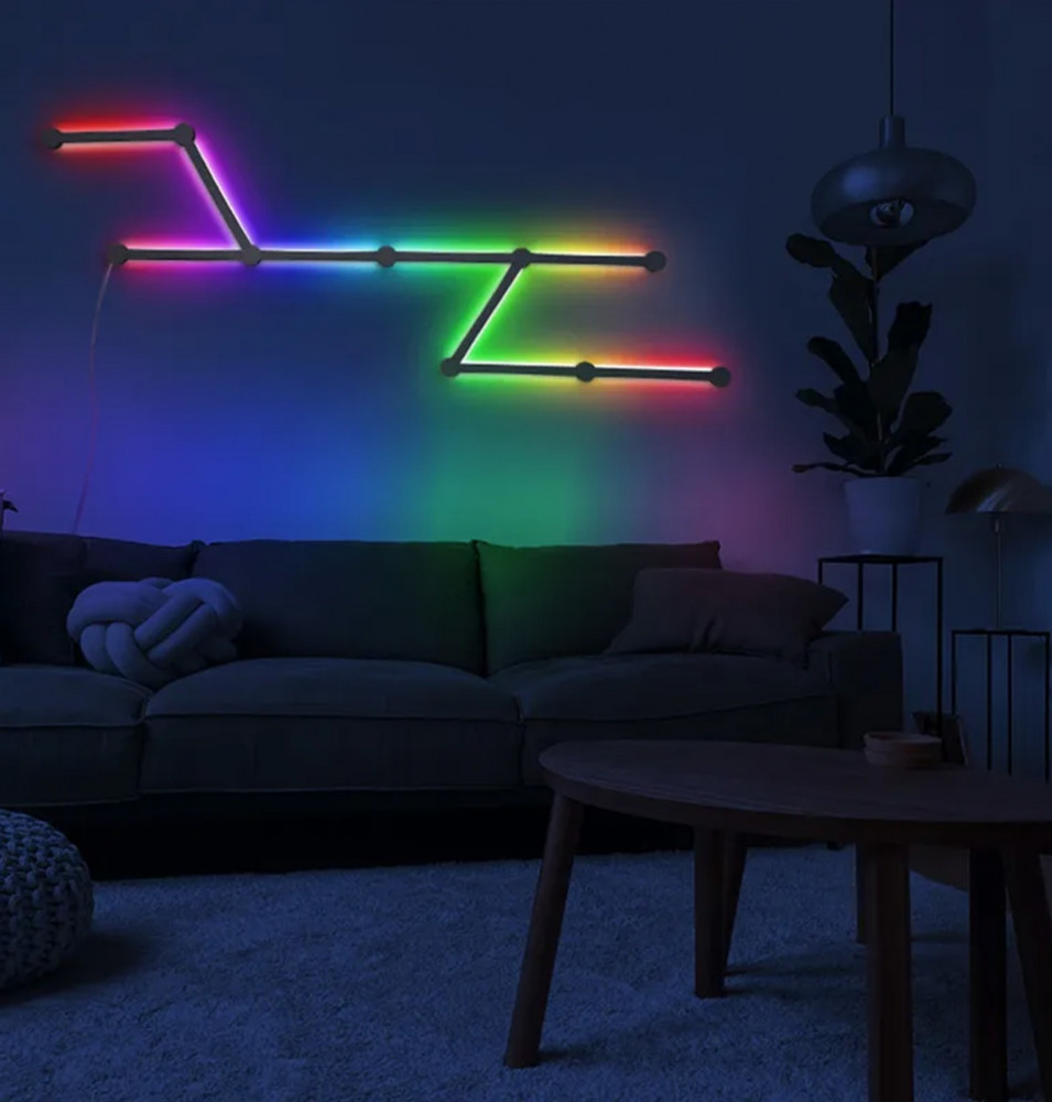اضاءة حائط RGB ذكية 9 قطع - أبيض